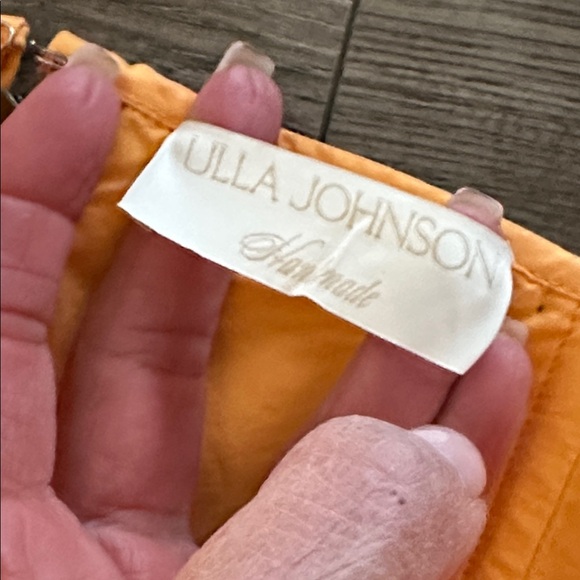ULLA Johnson Mariza poplin midi dress in papaya size 8 - Picture 10 of 11